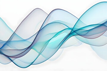 Abstract Blue Wave Background - Smooth Curves and Gradient Colors