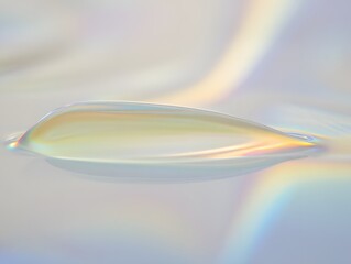 Abstract Rainbow Refraction Through Water Droplet - Macro Photography
