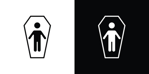 Fototapeta premium Dead icon vector, filled flat sign, solid pictogram. Symbol, logo illustration.