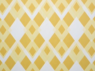 Abstract Geometric Pattern with Yellow and White Diamonds