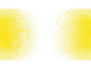 Yellow Comic Book Halftone Background with Central Highlight