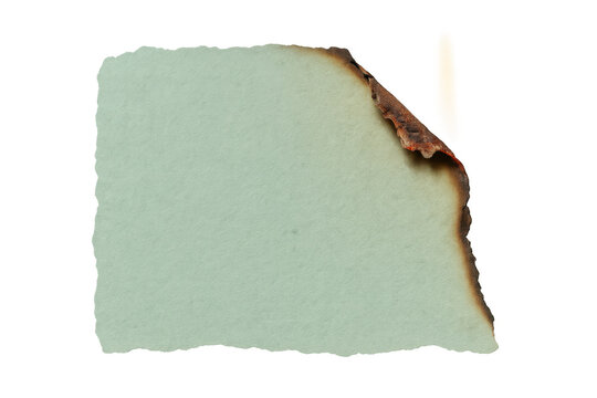 Green paper burning with transparent background, ideal for conveying destruction, loss, or fragility with a dramatic effect - Powered by Adobe