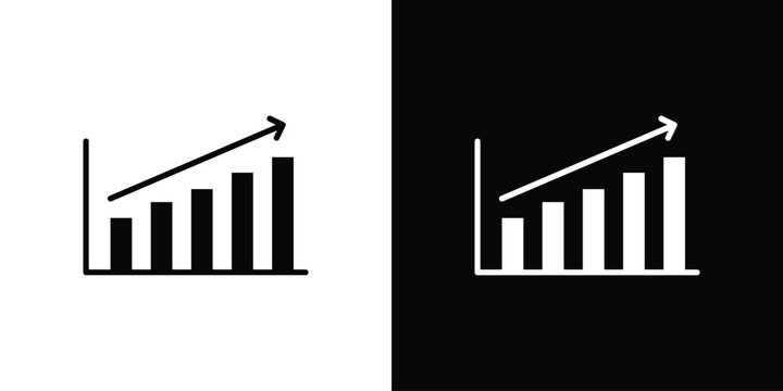 Business performance icon vector, filled flat sign, solid pictogram. Symbol, logo illustration.