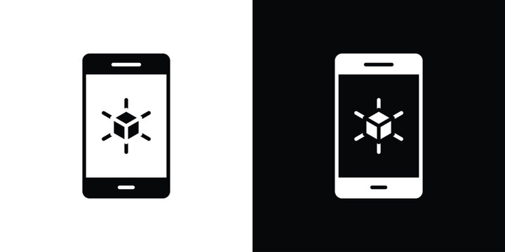 Ar apps icon vector, filled flat sign, solid pictogram. Symbol, logo illustration.