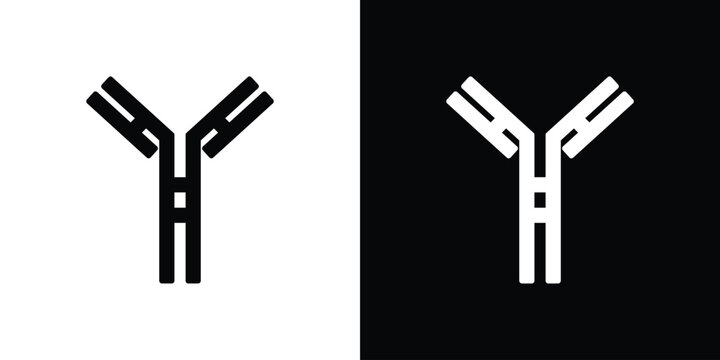 Antibody icon vector, filled flat sign, solid pictogram. Symbol, logo illustration.