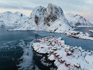 Winter Wonderland Overlook The Lofoten Islands, a stunning destination in the Arctic region