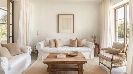 Minimalist Living Room Interior Design With Neutral Color Palette