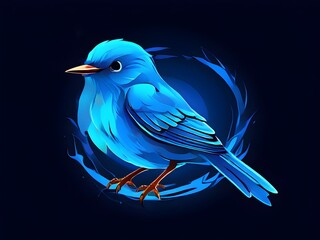 Blue bird. Artwork	