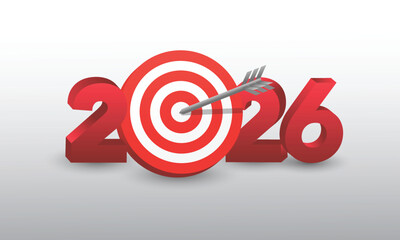 2026 Happy New Year Background Design. Greeting Card, Banner, Poster. Vector Illustration.