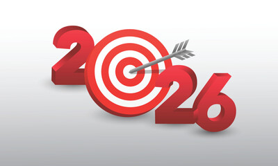 2026 Happy New Year Background Design. Greeting Card, Banner, Poster. Vector Illustration.