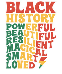 Groovy Black History Month Juneteenth African American