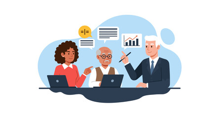 Diverse team collaborating on project, perfect for website banners, presentations, or social media posts about teamwork and success.