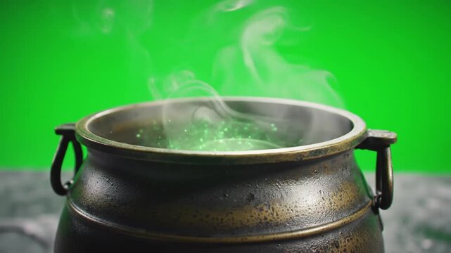 jug containing herbal medicine on a green background