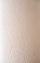 Textura de pared estucada blanca con relieve decorativo orgánico