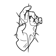 power of creation hand illustration