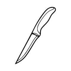 minimalist kitchen knife illustration