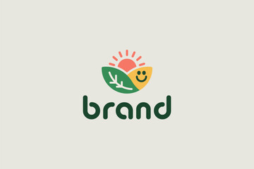 Happy Nature Logo – Eco-Friendly, Organic & Playful Brand Identity. This cheerful and modern logo design blends elements of nature, joy, and sustainability into one cohesive mark.