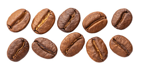 coffee beans isolated on white