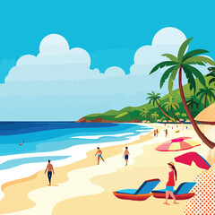 Obraz premium Relaxing beach every time.eps