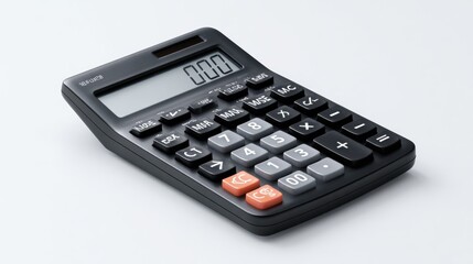 Calculator's Display: A close-up shot of a modern, user-friendly calculator with its display clearly showing zero, a testament to simplicity and efficiency in the face of complex calculations.