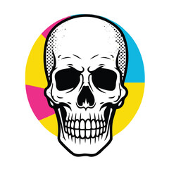 Skull is fossilized bone.eps