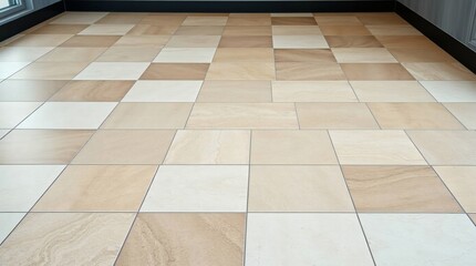 Tiles floor in the room laminate flooring background.