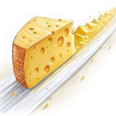 Melting Bliss: Swiss Cheese Drenched in Golden Honey.