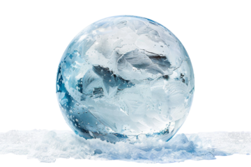 Methane Ice Bubble isolated on transparent background