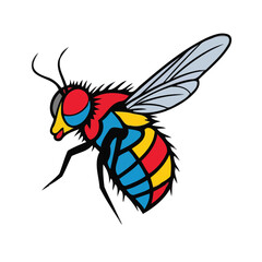 fly isolated on white background