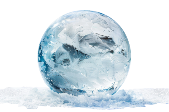 Methane Ice Bubble isolated on transparent background