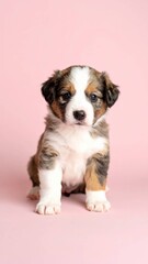 Fototapeta premium Adorable Danish-Swedish Farmdog Puppy Portraits, Generated image