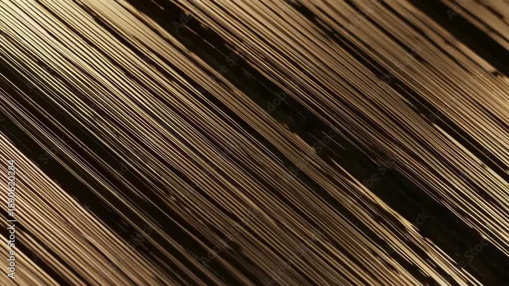 Wall mural elegant golden strands creating dynamic illusions of light and motion