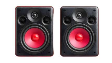 two speakers isolated on white