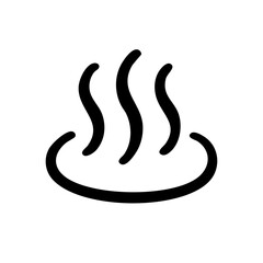 温泉マーク　線画　手書き