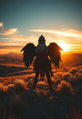 Fototapeta premium horse on sunset