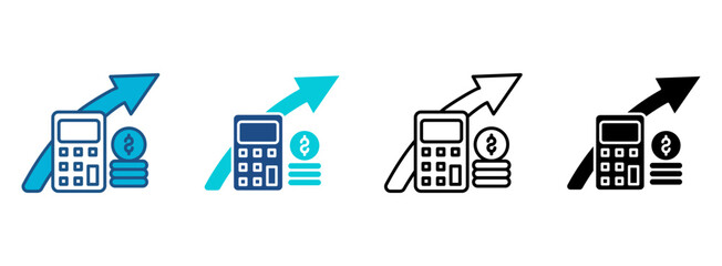 Projection Icon Set With Multiple Styles. Vector Illustration
