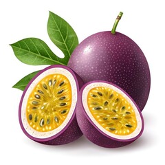 Fresh Passion Fruit Delight: Juicy Exotic Flavor in Every Slice.