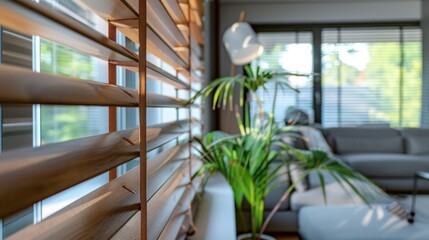 Wooden Blinds and Sunlight