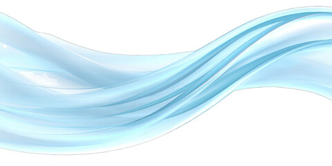 Obraz premium Abstract illustration of a light blue fabric flowing in a wave-like motion, creating a sense of fluidity and movement