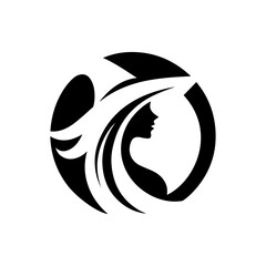 Witch in Wreath Logo: A bewitching illustration of a witch wearing a pointed hat, framed by a laurel wreath. Perfect for Halloween or mystical themes.