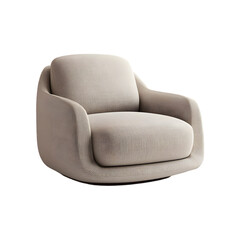 A realistic render of a modern Crossback Chair with intersecting back panels, refined lines, and comfortable seating, isolated on transparent background