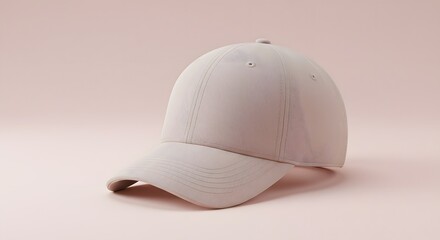 Blank Baseball Cap Mockup on Pink Background