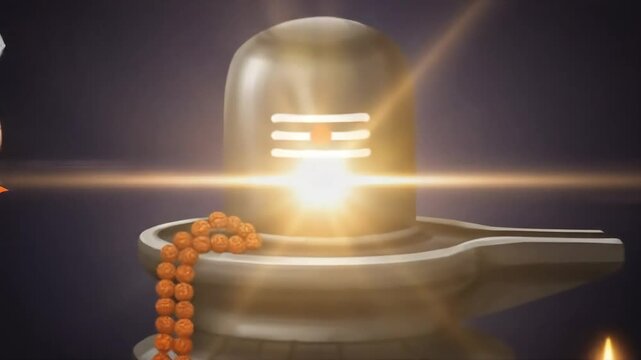 Sacred Shiva Lingam Illustration Spiritual Symbolism and Religious Significance in Hinduism, Representing Divine Energy