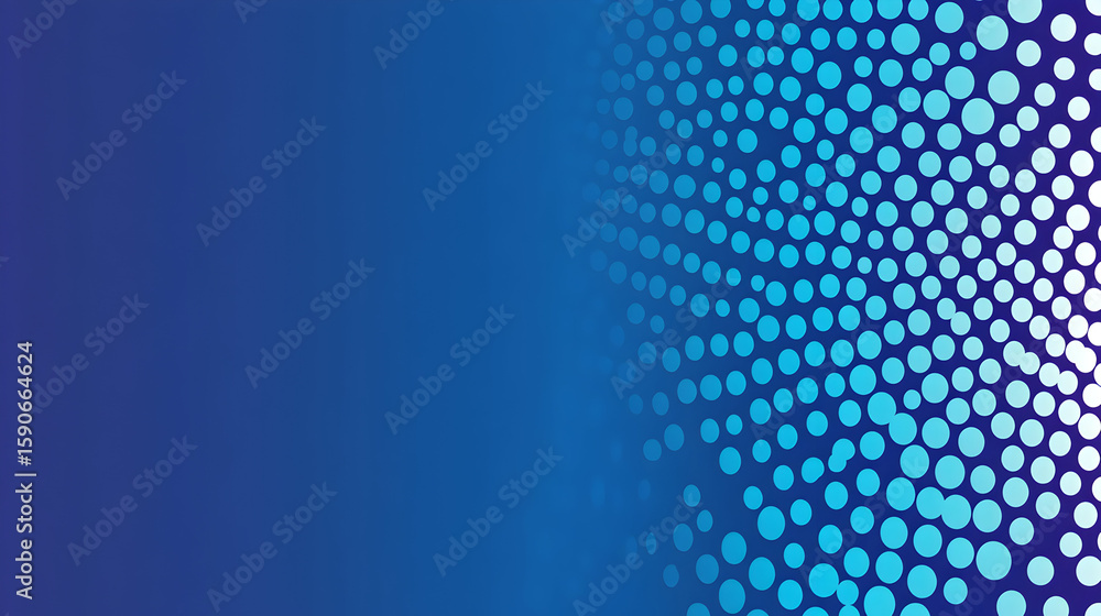 Poster abstract background with blue gradient and dotted pattern