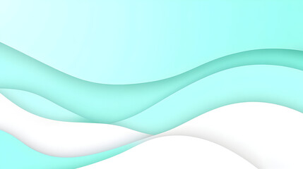 Fototapeta premium Abstract image of teal and white wavy lines
