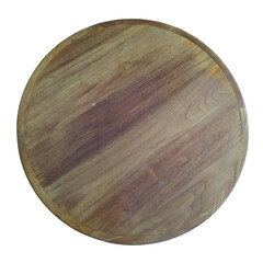 Antique natural brown wooden plate isolated  object