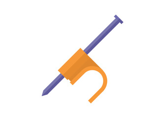 Wire clamp. Simple illustration flat.