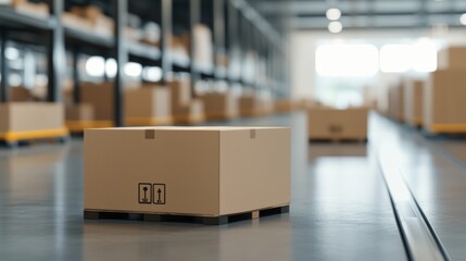 Modern E-commerce Fulfillment Center with Automated Systems Representing Retail Innovation and Efficient Logistics Operations