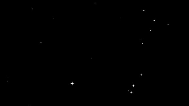 Night stars skies with twinkling or blinking stars motion background. 4k abstract night sky with twinkling stars.
magical twinkling stars, 4k glitter animation alpha channel included.