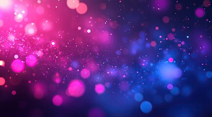 Vibrant bokeh effect with pink and blue